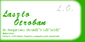 laszlo otroban business card